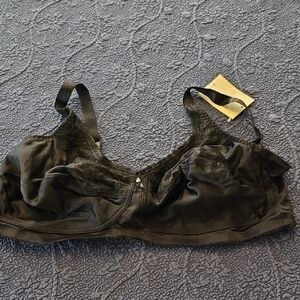 Elegant Black Lace Mastectomy Bra 46D